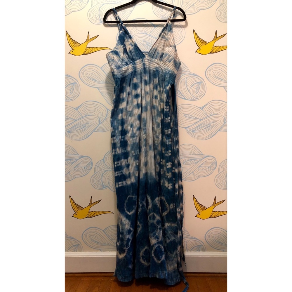 Shibori Dyed Gap Maxi Dress